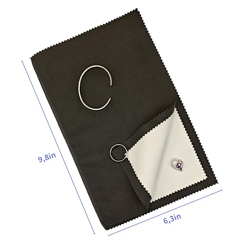 2pcs Jewelry Cleaner&Polishing Clothb for Ring,Earring,Watch and Coins Care | Sterling Silver Gold Platinum Tarnish Remover,Non-Toxic Eco Friendly,Jewelry Cleaning Cloth - color: Dark Purple