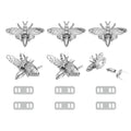 uxcell Bee Turn Lock Clasp, Zinc Alloy Closures Lock Fasteners Purse Twist Clip Clasp for Handbag Leather Bag Making - color: Silver