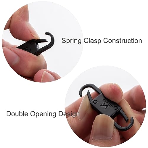 Mizeer Anti Theft Zipper Clips - Keep Zippers Closed on Backpacks, Purses - color: 4pcs Black