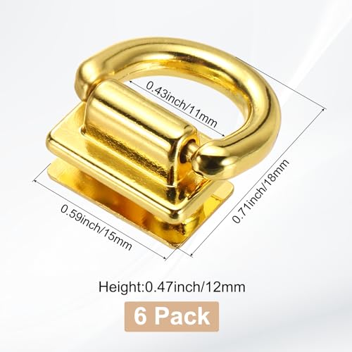 M METERXITY Metal Bag Connector, Purse Suspension Clasp with D Ring for Purse/DIY Crafts Hardware Accessories - color: Gold