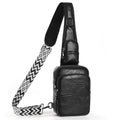Sling Bag, Crossbody Bag with Anti-Theft Zipper & RFID Blocking for Travel Vegan Leather Crossbody Bags for Women - color: Black