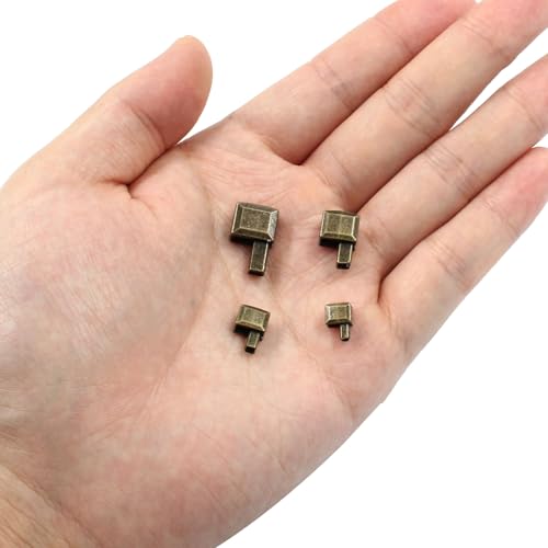 Coufce 12 Sets Metal Zipper Stopper Slider Replacement | Metal Zipper Latch Slider, Retainer Insertion Pin, For Jackets Coats, DIY Sewing, Size 10/8/5/3