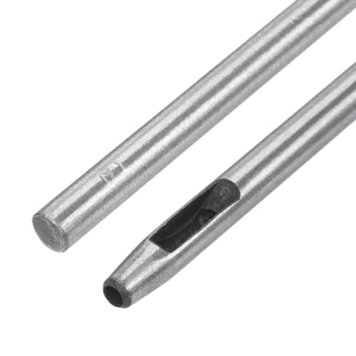 HARFINGTON 2pcs Hollow Punch for Leather 3mm Round Hole Punch Tool for Belt Puncher Carbon Steel Single Punch for Watch Belt Cut Leather Craft Rubber Paper Fabric Plastic Soft Material - size: 3mm