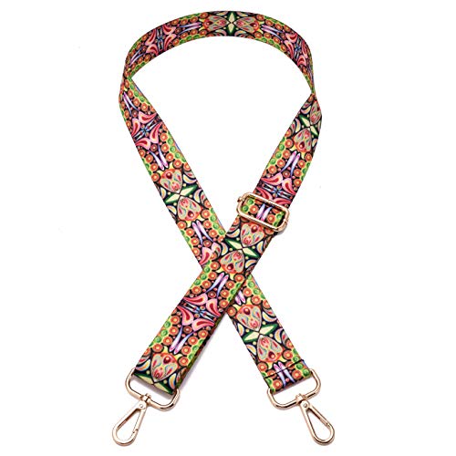 ZOOEASS Wide Shoulder Strap Adjustable Replacement Belt Crossbody Canvas Bag Handbag - color: Paisley, size: Wide: 1.4"(3.5cm)