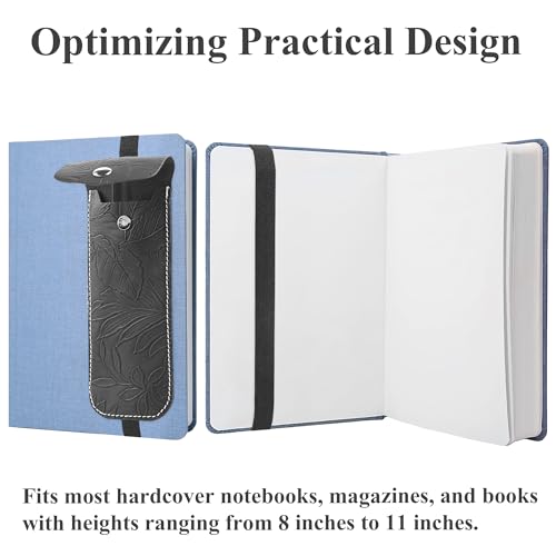 Adjustable Elastic Band Pen Holder for Notebooks, Pen Sleeve Pouch for Journals, Pencil Holder, Bible Planner Accessories, Cute Pencil Case(1-Black) - color: 1-Black
