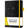 Clever Fox Dotted Journal, Blank A5 Notebook, Project Planner, Black - color: Black