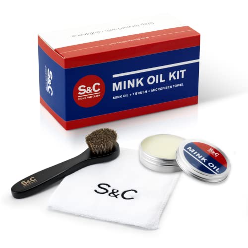 Stone and Clark Mink Oil for Leather Boot - Leather Conditioner & Protector for Boot, Belt, Saddle, Baseball Glove & Purse - style: Paste
