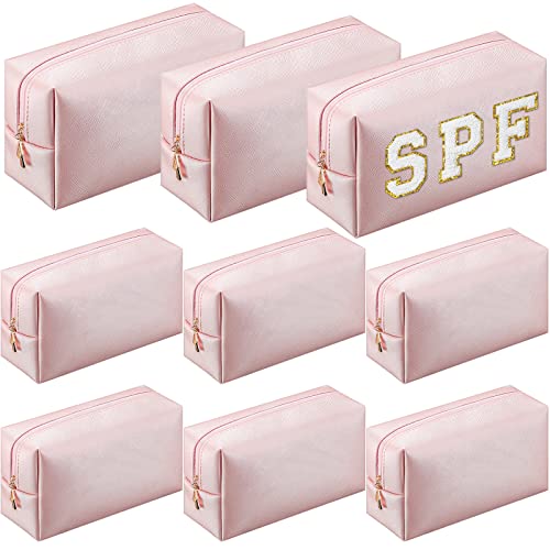 Sanwuta 9 Pcs Makeup Bags Bulk Toiletry Case,Rose Gold - color: Rose Gold