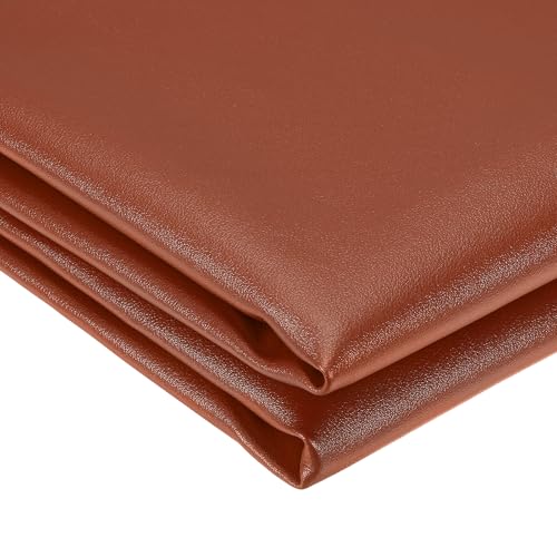 uxcell Marine Vinyl Fabric, 54 Inch 1 Yard Upholstery Faux Leather Soft Waterproof Sheets Fabric for Crafts DIY Sewings Sofa Wallets Handbag Car, Reddish Brown - color: Reddish Brown