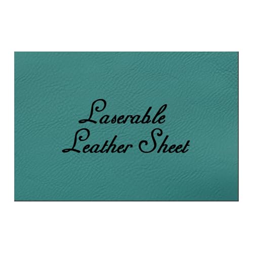 HARFINGTON Laserable Leather Sheets 18" x 12" x 0.04" Non-Adhesive Engraving Leatherette Sheets Laserable Leather Hat Patch for DIY Caps Jackets Backpacks Clothing, Green Blue/Black - color: Green Blue/Black