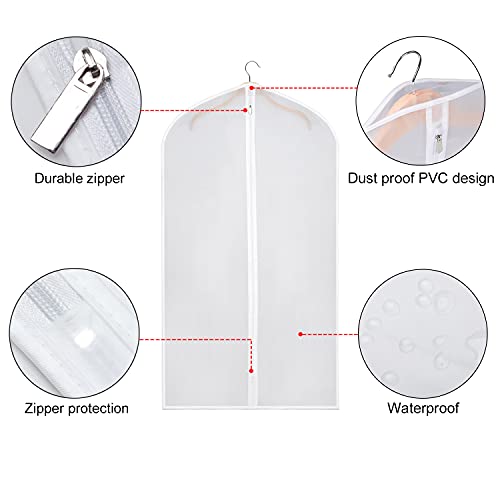 Zilink Garment Bags Suit Bag for Closet Storage 43 in, 6 Pack - size: 43"-6pcs