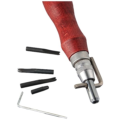 7 in 1 Set Pro Adjustable Leather Stitching Groover,Crease Edge Beveler and Stitching Groover Kits for Leathercraft Sewing and Creasing DIY Leathercraft Working Tools