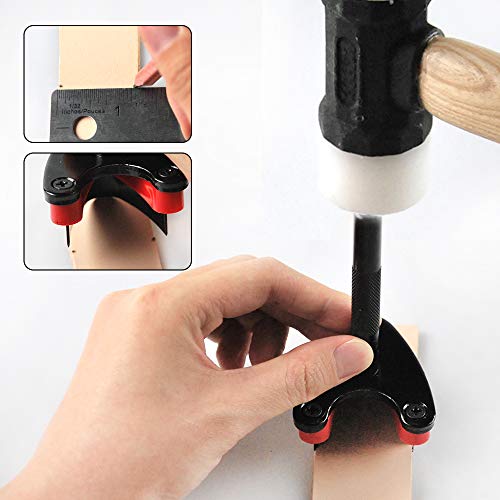 OWDEN Professional 3 Pieces Leather Belt End Cutter Punch Set，V Type. - color: "V" type