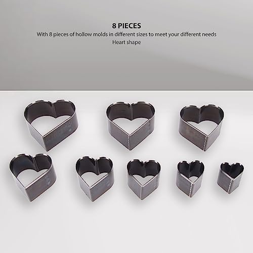 8Pcs Leather Punching Die Set Heart Shapes Hollow Punching Tool | Leather Craft Hollow Cutter Puncher Cutting Tool for DIY Cutter Craft - color: #7
