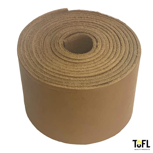 2" Genuine Leather Strap, Top Grain Cowhide Leather Strip – Brown | 72" L x 2" W x 1/16" Thick | Smooth Grain & Suede Back | Flexible Crafts Trim Journal Closures | Cut Stitch Lace - color: Brown, size: 2" Wide x 1/16" Thick