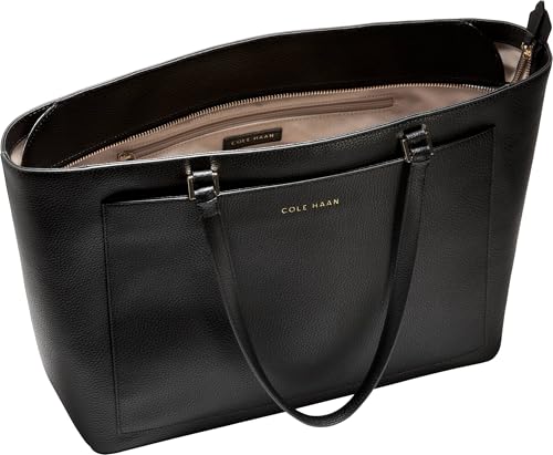 Cole Haan Women's Elyse Leather Tote Bag - color: Black, size: Medium