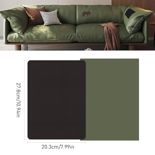 SYLVASS Self Adhesive Leather Repair Patches for Couch, Sofas, Furniture, Car Seats, Office Chairs, Pack of 2 Black Brown - color: Black Brown