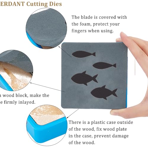 SUPERDANT Fish Pendant Leather Die Earrings Wooden Die Cutter Leathers Cutting Dies DIY Art Crafts Leathers Dies Cutter for Men Women Leather Making for Handmade Lover Gifts - style: Fish