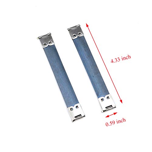 Coshar 20pcs Metal Internal Flex Frames Kiss Clasp Spring Clip Hook | Metal Bag Making Supplies, Internal Flex Frame, Use for Bag Coin Purse Wallet DIY Craft, 110mm Long - size: 110mm(20pcs)
