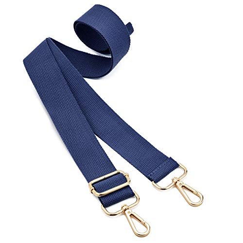 DEVPSISR Wide Shoulder Purse Strap Replacement Adjustable Belt Canvas Bag Crossbody Handbag - color: Blue