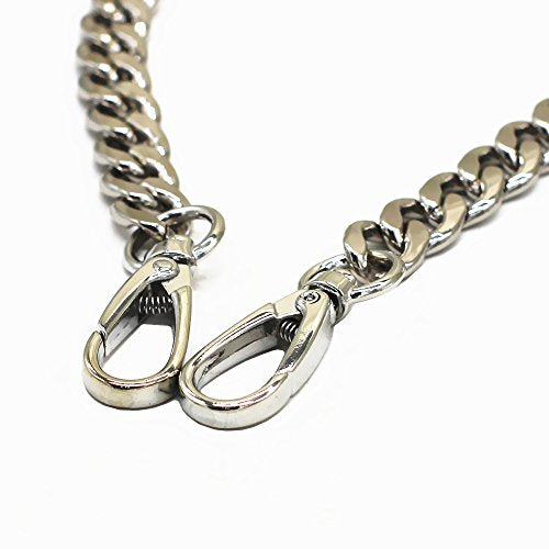 2PCS 15.7" Iron Flat Silver Purse Chain Strap Replacement for Clutch Bags - color: Silver, size: 15.7"