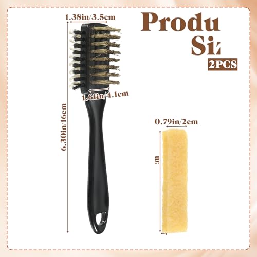 2 Pcs Suede Brush and Eraser Complete 2-In-1 Shoe Cleaning Brush