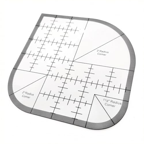 Acrylic Curved Corner Cutter Ruler, Quilting Guides Fabric Craft Ruler for Sewing Patchwork DIY Quilting Templates