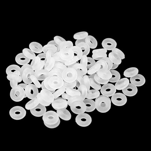 200PCS 2mmx6mm Transparent Silicone O Rings, Stopper Spacer Beads for Jewelry Making, Anti-Slip Locating Rings for DIY Bracelet Necklace Craft Accessories - color: Transparent