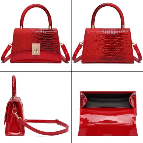 JHVYF Women Small Crossbody Bags Shoulder Bag Classic Satchel Handbags Ladies Cute Purses Satchels bag mini purse for women - color: 1#red