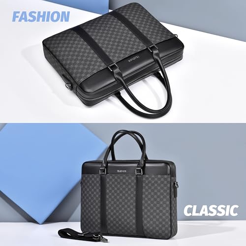 FSD. WG Business Bag Leather Messenger Bag Water Resistant Business Travel Briefcase Handbag Briefcase for Men - color: 91black