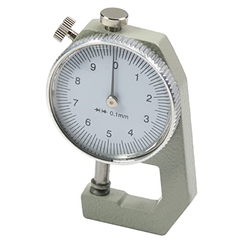 Utoolmart Dial Thickness Gauge, Flat Head Thickness, 0-10mm Tester Dial Measuring Tool for Paper Leather Cloth Paper, Film, Wire 1 Pcs - size: C-02 0-10mm