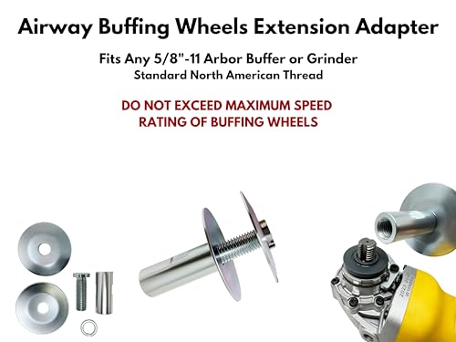 Airway Buffing Wheels Grinder Buffer Extension Adapter 5/8"-11 American Standard Thread