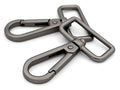 CRAFTMEMORE Matte Black Snap Hook Swivel Lobster Clasps Metal Push Gate Purse Clip Accessories SC21 (1-1/2 Inches, 2 Pack) - size: 1-1/2 Inches