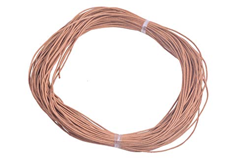 1.0mm Round Real Leather Cord, 25 Yards Natural Leather String Cord for Jewelry Making, Necklaces, Bracelets and Crafting - color: Natural, size: 1.0mm