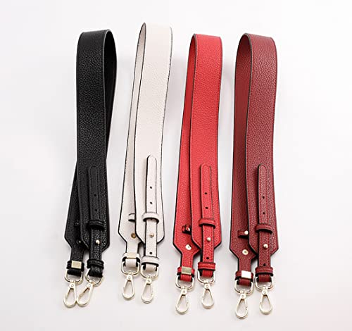 Grain Leather Purse Strap Adjustable Crossbody Replacement Straps for Handbags Monk Head Screws Detachable - color: Grey-short Type, size: Gunblack Clasps