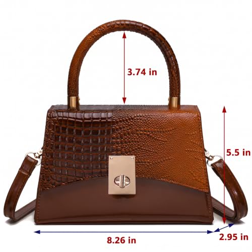 JHVYF Women Small Crossbody Bags Shoulder Bag Classic Satchel Handbags Ladies Cute Purses Satchels bag mini purse for women - color: 1#brown