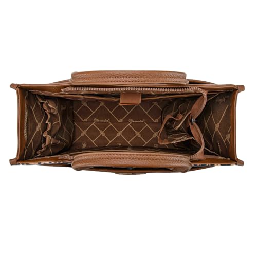 Wrangler Laptop Bag for Women 15.6 Inch Vintage Work Tote Bag for Business Briefcase Handbag with Adjustable Shoulder Strap - color: Leopard Print