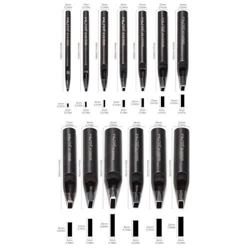 WUTA Rectangle Leather Hole Punch, High Carbon Steel Punching Tool, Hollow Punch Cutter for Leather Belt & DIY Crafting (5 * 25mm, 1PC) - size: 5*25mm