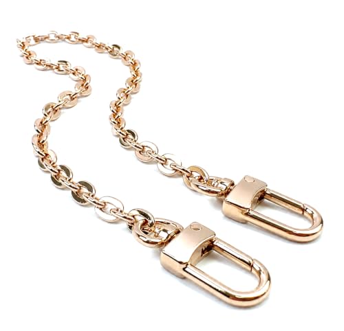 Metal Flat O Link Purse Chain Strap - color: Light Gold, size: 40''