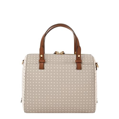 Fossil Women's Rachel Satchel Purse Handbag for Women - color: Beige, Brown