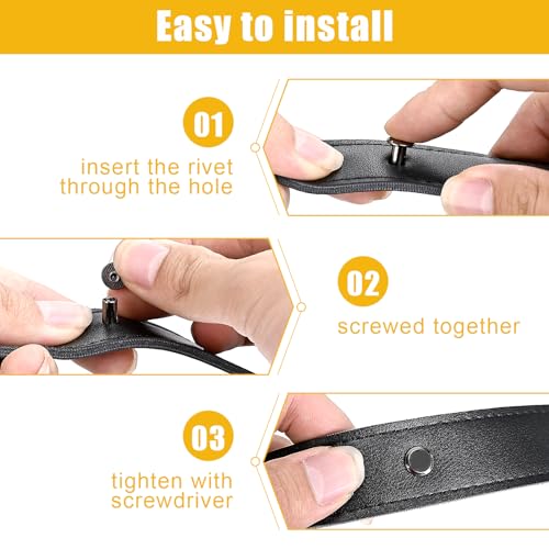 120sets Chicago Screws Kit, 6 Sizes Screw Rivets Gun Metal Chicago Binding Screws for DIY Repair Leather Craft Belt Bag Shoes Purse Bookbinding (M5*4,5,6,8,10,12) (Gunblack) - color: Gunblack