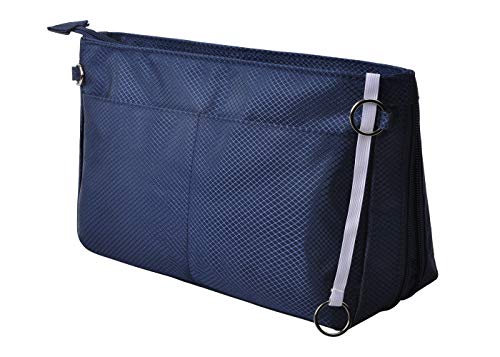 Vercord Expandable Nylon Handbag Purse Organizer Insert Liner Shaper Bag in Bag Navy Medium - color: Navy, size: Medium