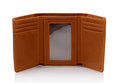 Stealth Mode Trifold Leather Wallet for Men with RFID Blocking (Clay) | Top Grain Napa Leather, 9 Card Slots, ID Window, Gift Box – Gift for Dad, Husband, or Son - color: Clay