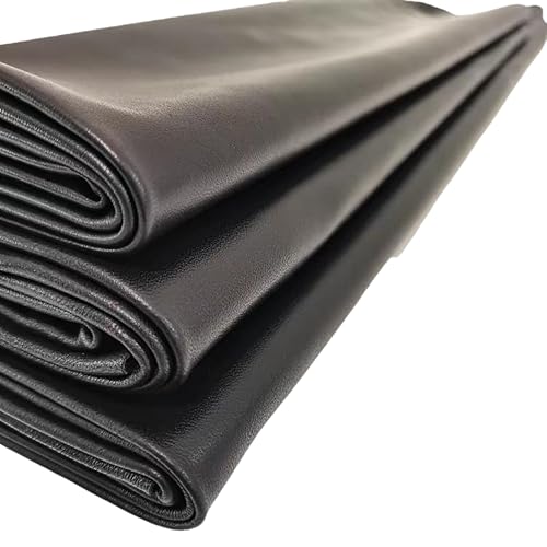 Sheep Skin, 0.7-1.0mm Thick, for Gloves, Clothing, Leather Sheets for Crafts and Arts (Black 10-11 Square feet) - color: Black 10-11 square feet