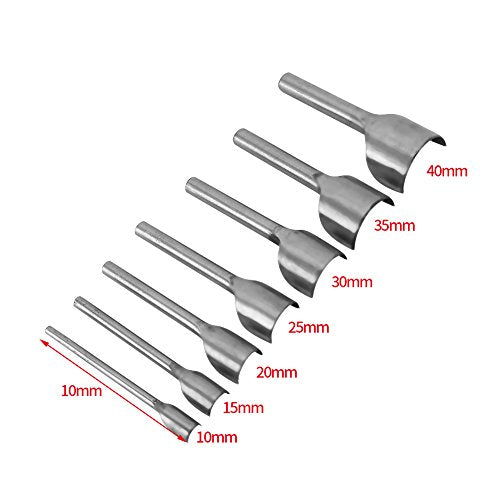 Zjchao Half-Round Punch Cutter, 7PCS DIY Leather Carft Belt End Half Circle Angle Corner Cutter Strap Wallet Tool 10-40mm Leather Punch Tool