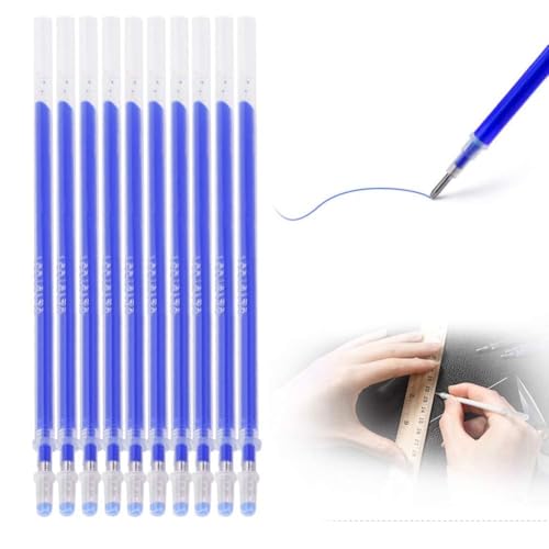 100 Pcs Heat Erasable Pen Refills, Fabric Marking Pens High Temperature Disappearing Ink Fabric Markers Leather Garment Dash Marker Pen Refills Tailoring Accessories