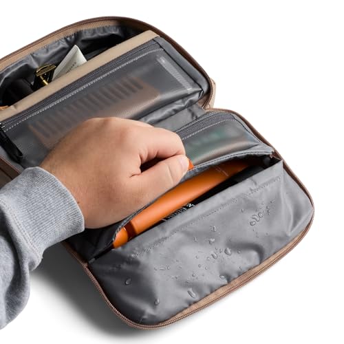 Bellroy Hanging Toiletry Kit 3L, Travel Toiletry Bag - Stone | 3L hanging toiletry bag for men and women, designed for travel - color: Stone