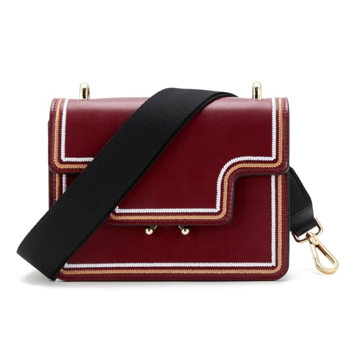 Wide Shoulder Strap (Solid),Adjustable Replacement Belt Crossbody Canvas Bag Handbag - color: Black Gold Leather