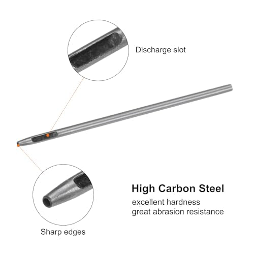 HARFINGTON 2pcs Hollow Punch 1.2mm Round Hole Carbon Steel Single Puncher for Watch Band Belt Leather Craft Rubber Paper Fabric Plastic - size: 1.2mm