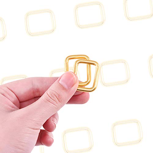 Swpeet 60Pcs Heavy Duty Metal Rectangle Ring - color: Gold, size: 1/2 Inch